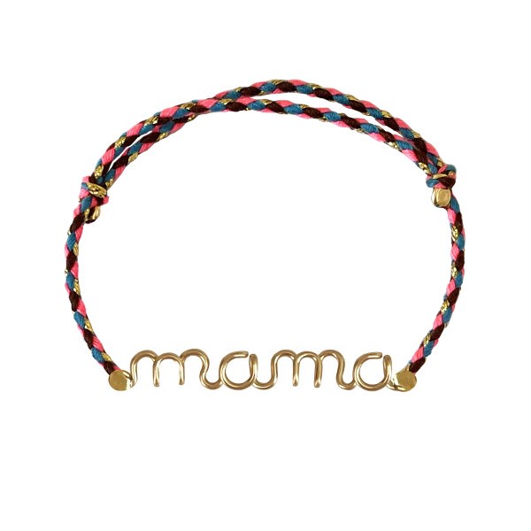 Bracelet mama tresse goldfilled