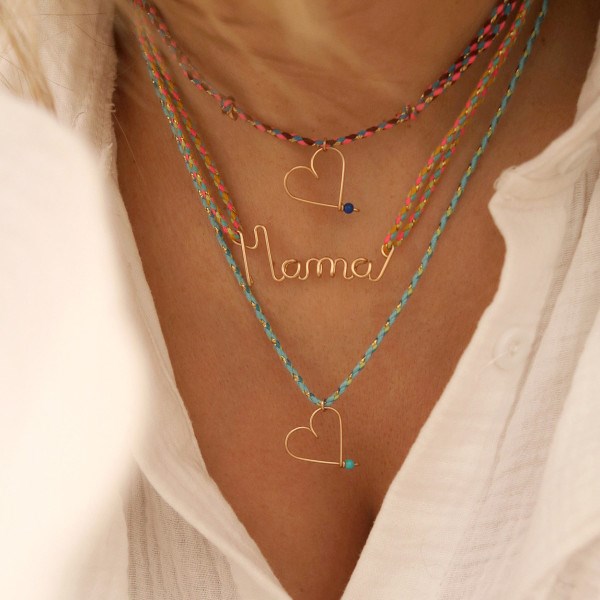 Collier mama tresse argent massif 925 (Padam Padam) - Image 1