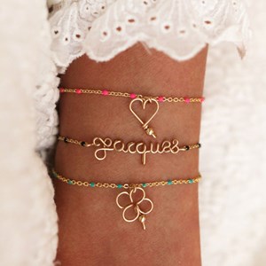 Bracelet lovely rosary colors Pourpre