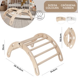 Bascule + arche montessori 2-en-1 enfant