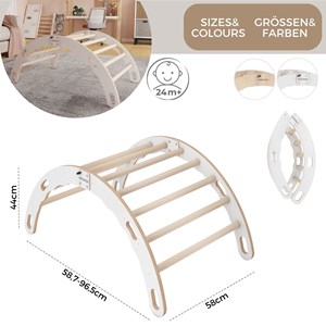 Bascule + arche montessori 2-en-1 enfant