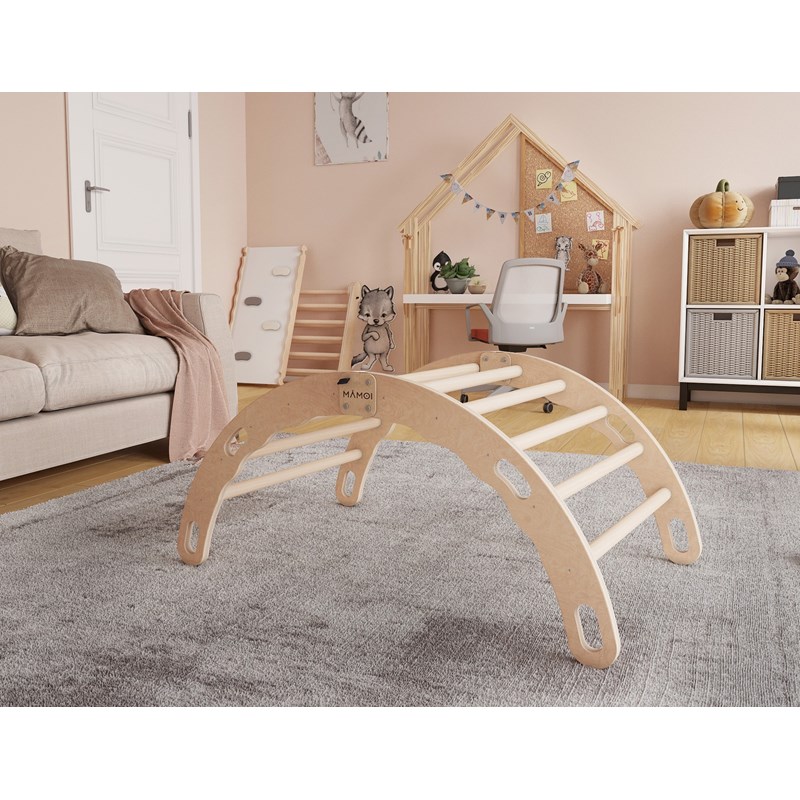 Bascule + arche montessori 2-en-1 enfant