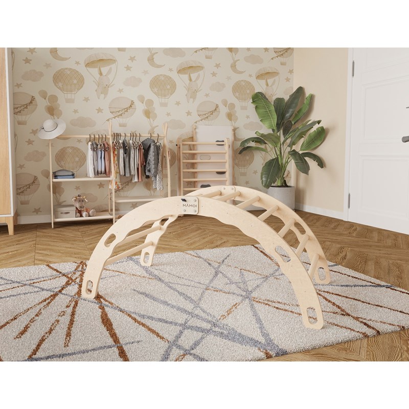 Bascule + arche montessori 2-en-1 enfant