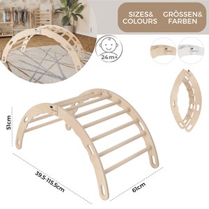Bascule + arche montessori 2-en-1 enfant