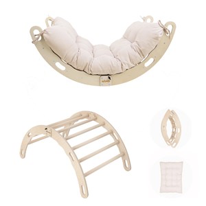 Bascule + arche montessori avec coussins