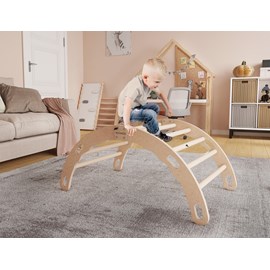 Bascule + arche montessori avec coussins