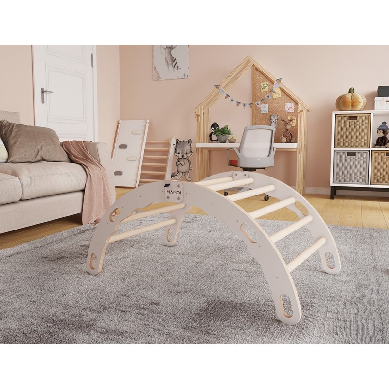 Bascule + arche montessori avec coussins