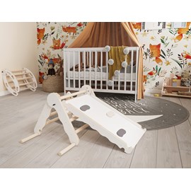 Triangle de pikler et rampe bois