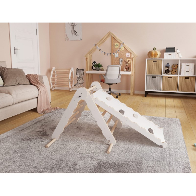 Triangle de pikler et rampe bois