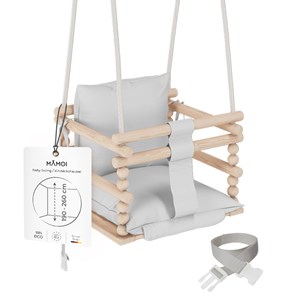 Chaise hamac suspendue bébé en bois