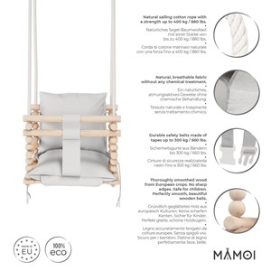 Chaise hamac suspendue bébé en bois