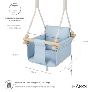 Chaise hamac suspendue bébé en bois