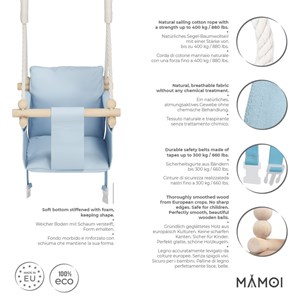Chaise hamac suspendue bébé en bois
