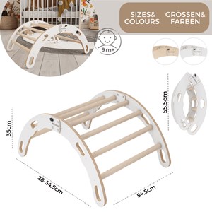 Bascule + arche montessori 2-en-1 enfant