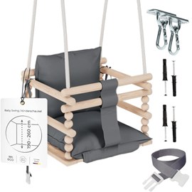 Chaise hamac suspendue bébé en bois