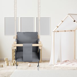 Chaise hamac suspendue bébé en bois