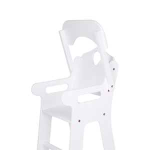 Chaise haute cœur blanche