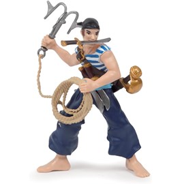 Figurine corsaire au grappin bleu