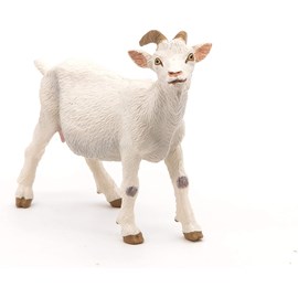 Figurine chèvre blanche à cornes