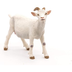 Figurine chèvre blanche à cornes