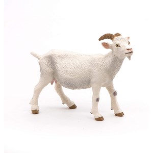 Figurine chèvre blanche à cornes