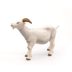 Figurine chèvre blanche à cornes