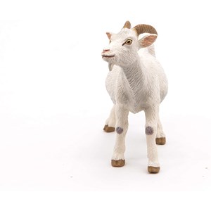 Figurine chèvre blanche à cornes