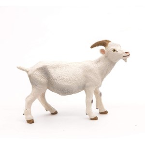 Figurine chèvre blanche à cornes