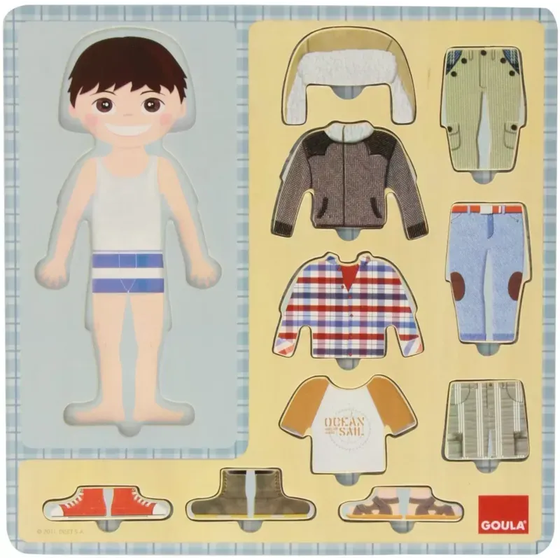 Puzzle garçon et ses vêtements