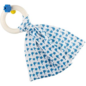 Hochet doudou bib0+ bleu