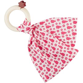 Hochet doudou bib0+ rose