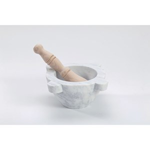 Mortier marbre 16 cm pilon bois