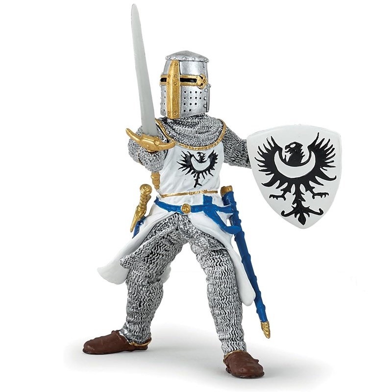 Figurine chevalier blanc à l'épée