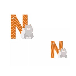 Lettre n - chat norvégien