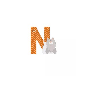 Lettre n - chat norvégien
