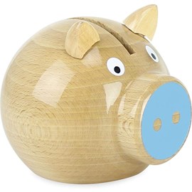Tirelire cochon - bleue