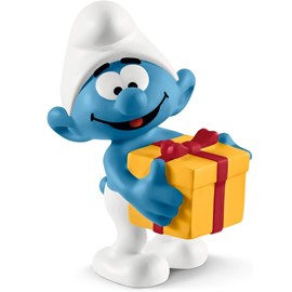 Figurine schtroumpf avec cadeau