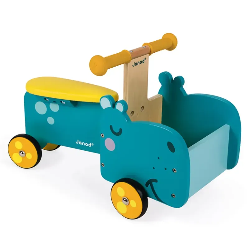 Porteur en bois Janod Hippopotame