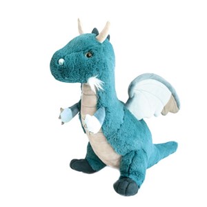 Peluche dragon emeraude 40 cm