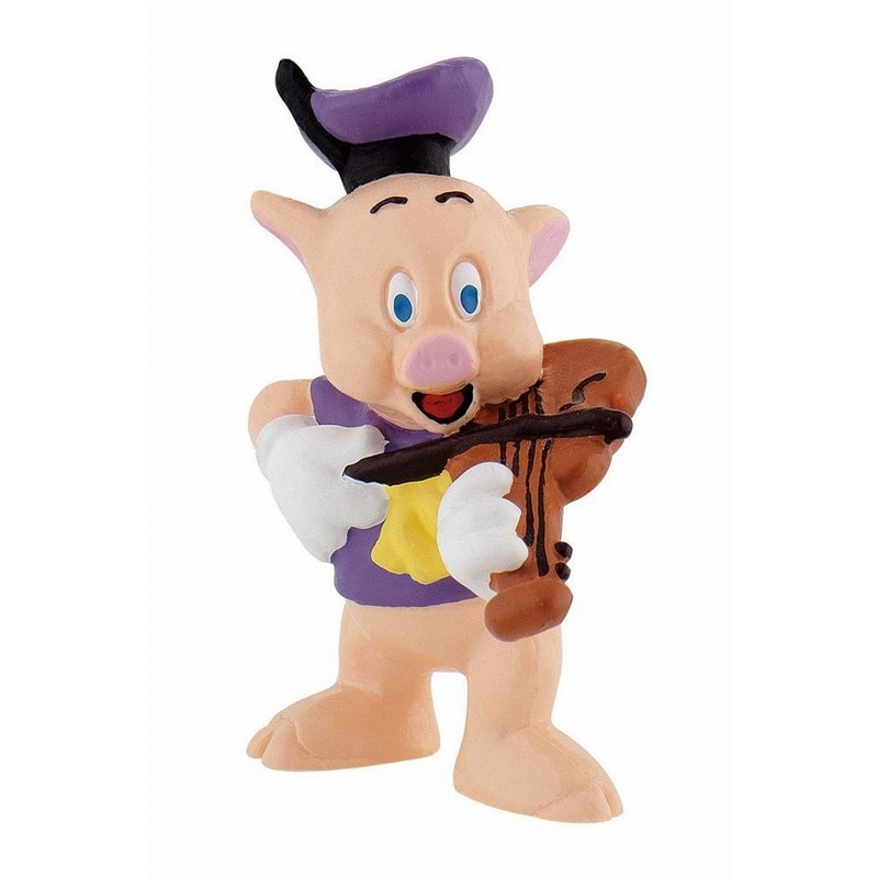 Figurine 3 petits cochons violon