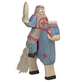 Figurine chevalier bleu avec épée