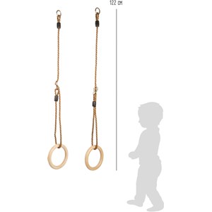 Anneaux de gymnastique en bois