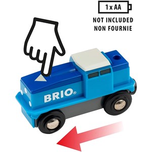 Locomotive de fret bleue à pile