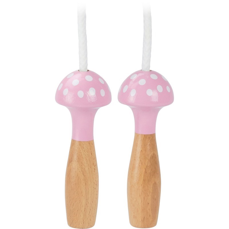 Corde à sauter rose à pois