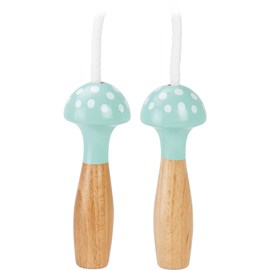 Corde à sauter verte à pois