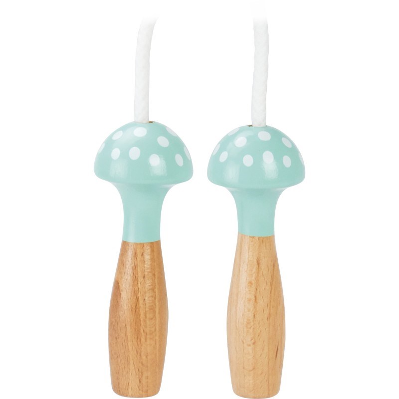 Corde à sauter verte à pois