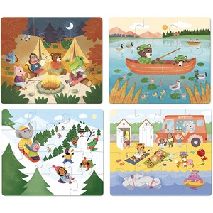 4 puzzles évolutifs vacances