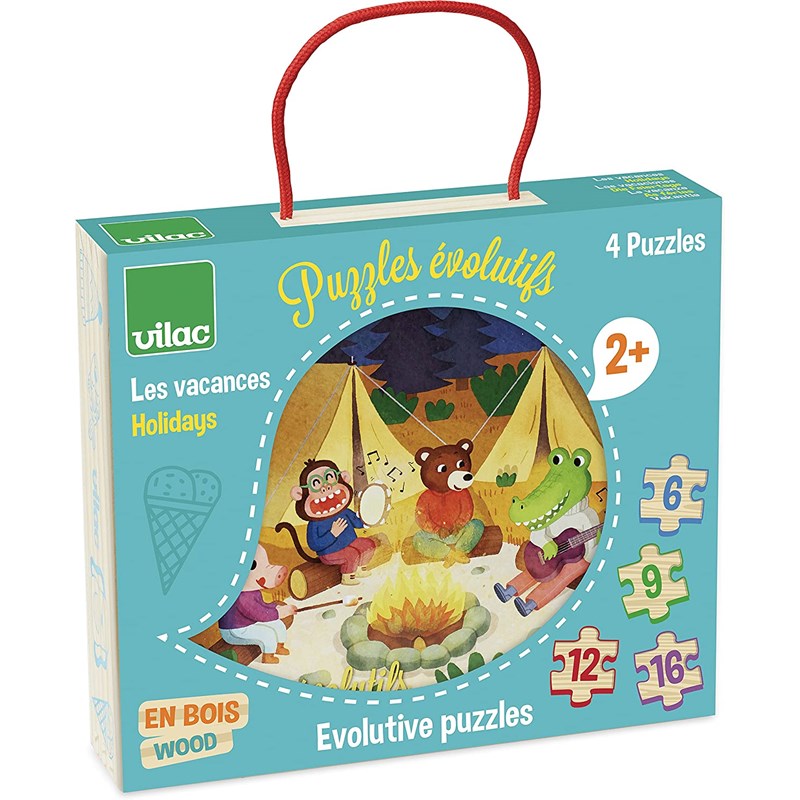 4 puzzles évolutifs vacances