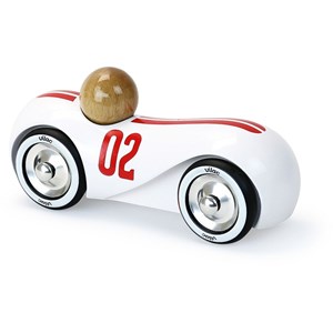 Voiture streamline vintage blanche