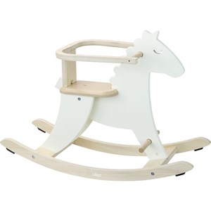 Hudada cheval à bascule blanc crème av